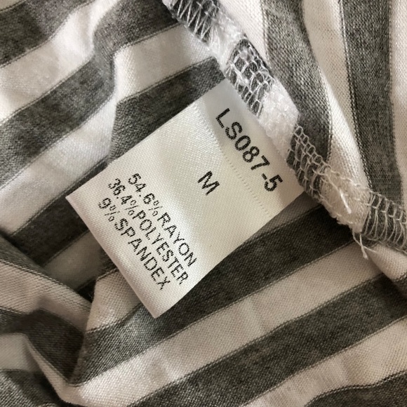 THML Grey White & Orange Striped Embroidered Top - Picture 5 of 7